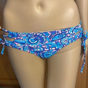 Xhilaration - hipster turquoise/purple and pink bikini bottom with side …
